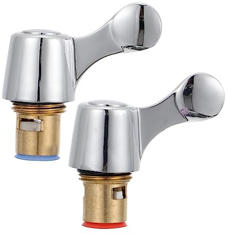 NUOBESTY Faucet Valves and Kit Hot Cold Faucet Spool Set Replacement Valve Cartridge Leak Easy to Use