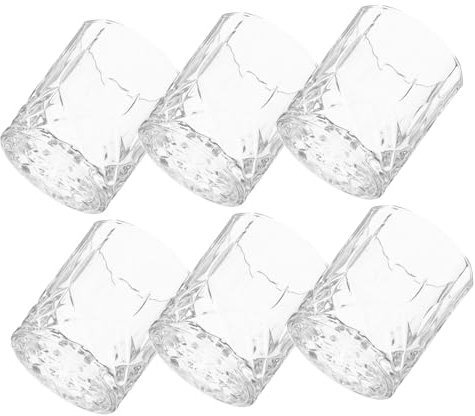 TOPBATHY 6pezzi Bicchieri Da Whisky in Vetro Da Capaci Per Bere Whisky e Design e Resistente Per Diverse