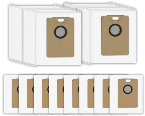 (10 pièces) Rv30 Max Plus Sacs à poussière de rechange Pour l'aspirateur robot Tapo Rv20 Max Plus, sacs d'aspirateur, kit d'accessoires, sac à poussière de rechange pour aspirateur, sacs verticaux
