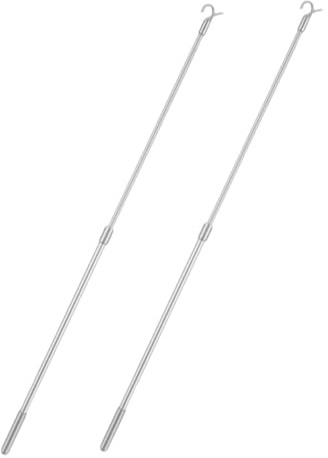 BESPORTBLE 2pcs Adjustable Aluminum Alloy Draw Wands for Blinds Extendable Telescopic Curtain Rods for Easy Installation Bedrooms and Living Rooms Lightweight Sturdy Design for Light Control