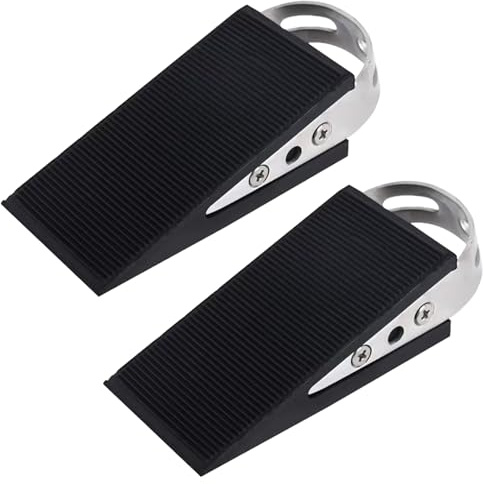 2er-Pack Gummi TüRkeil,Doppelseitig TüRkeile Rutschfest Gummi,TüRstopper Keil Mit Edelstahlgriff,TüRstopper Boden.Geeignet FüR Zuhause,BüRo,Hotel,TüRkeil