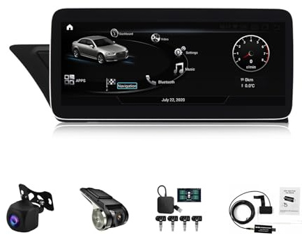 Autoradio con lettore DVD Android 14 e navigazione GPS per Audi A4L, A5, RS5 (2009-2016) - Display da 10,25, Bluetooth, Carplay wireless, Wi-Fi, supporto telecamera posteriore