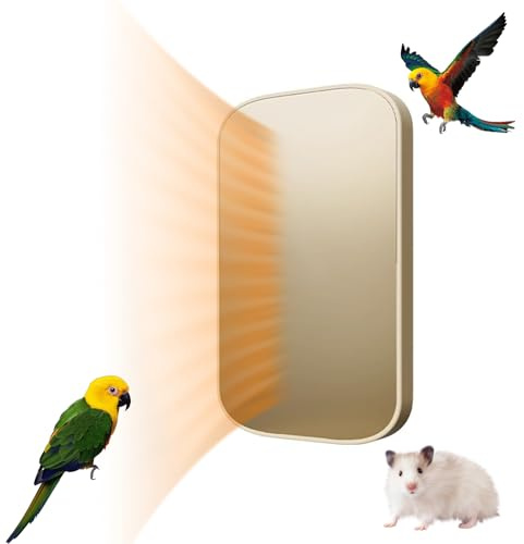 Vartegas Vogelkäfig Heizung Wärmelampe Vogellampe Sichere Heizplatte mit Thermostat Beheizte Vogelstange für Wellensittich Kanarien Papageien im Winter (A)