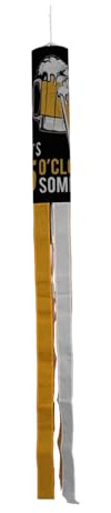 Flagtex Its 5 OClock Somewhere Windsock 150cm x 30cm Premium Polyester Garden Wind Sock | Novelty Pub Bar Design Outdoor Pole Display for Home Garden Parties