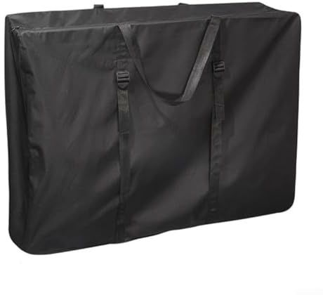 Comgooldool Bolsa de almacenamiento grande plegable para silla con cremallera, funda de transporte Oxford 210D para 1-2 al aire libre para sillas de playa de camping, correas y asas ajustables, negro
