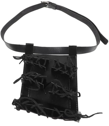 HAPINARY Schwertgürtel aus Leder zur Aufbewahrung und Tragen von DREI Klingen Schwarzer Gürtelhalter mit Praktischer Schnalle für Cosplay und Mittelalterliche Feste