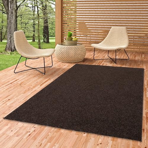 Snapstyle Komfort Kunstrasen Rasenteppich mit Noppen Kingston Braun in 19 Größen