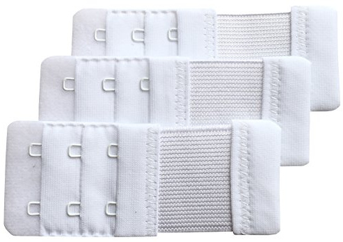Chanie Women Pack of 3 Soft Comfortable 2 Hooks Bra Extender,9.2cm x 3.8cm