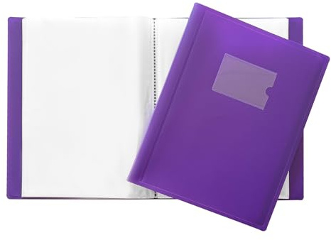 Janrax Sichtbuch, A4, flexibler Einband, 100 Hüllen, Violett