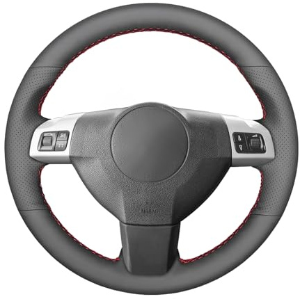 MEWANT Lenkradbezug zum Nähen für für Opel Astra (H) Zaflra (B) | für Opel Astra (H) / Zaflra (B) / Signum / Vectra (C) Hand Nähen Lenkradhülle aus Mikrofaser-Leder Lenkradschoner