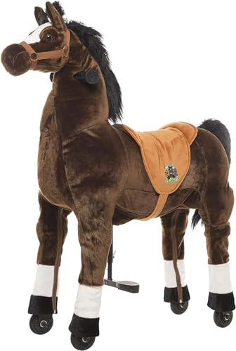 Animal Riding Reitpferd Amadeus X-Large, Reittier ab 8 Jahre, Sattelhöhe 80 cm, Pferd braun - ARP002L
