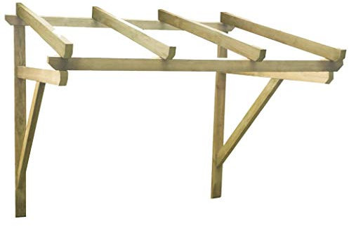 Festnight Pérgola de Puerta de Madera mMaciza de Pino Pérgola de Madera para Puerta Techado de Puerta de Madera Techo Pérgola 200x100x160 cm