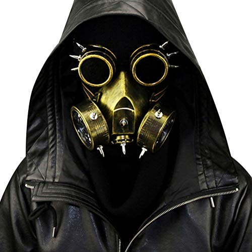 Daxoon Masque à gaz Steampunk Lunettes Pointes rétro Masque Punk Gothique pour Halloween Mascarade Cosplay
