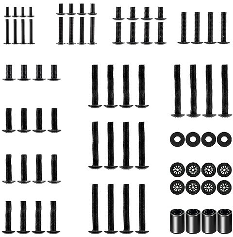 ELIVED Kit de vis VESA universel pour montage TV, kit de matériel compatible avec la plupart des téléviseurs ou écrans jusqu'à 80 pouces, contient des vis M4 M5 M6 M8, entretoises, rondelles, EV033
