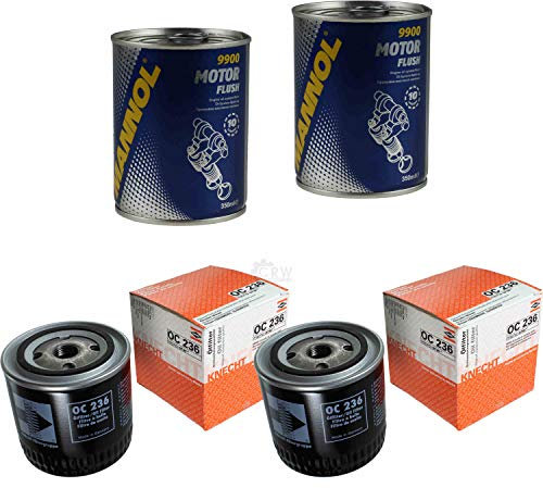 QR-Parts Set 85705402 9900 OC 236 2x Original MAHLE/KNECHT Ölfilter + SCT Motor Flush Motorspülung