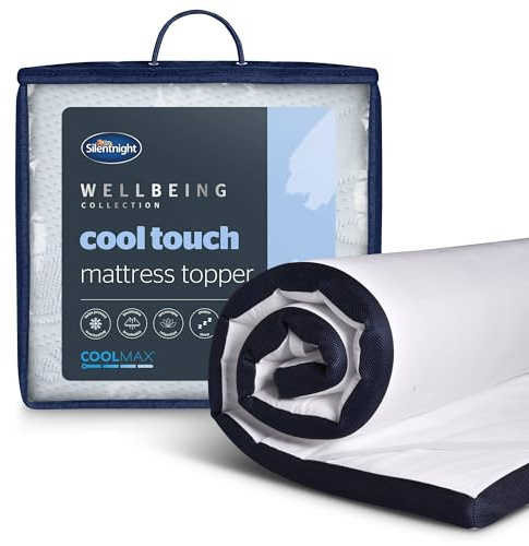Silentnight Cooling King Mattress Topper - Extra Thick 8cm Deep Memory Foam Cool Mattress Topper Pad Perfect for Overheaters Machine Washable Cover - King Bed