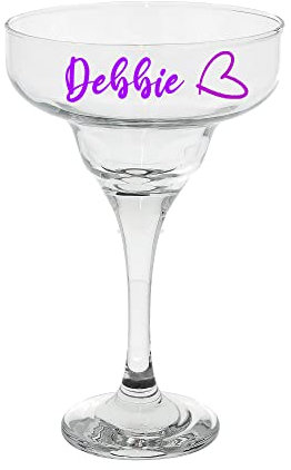 Personalised Cocktail Mixer Shaker With Matching Glass Gift Kit Set Cocktail Making Bundle (Margarita Glass Only)