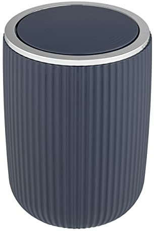 WENKO Agropoli S Swinglockshink mörkblå, kosmetisk hink med svänglock, badhink, 2 l, plast, 14,5 x 20 x 14,5 cm