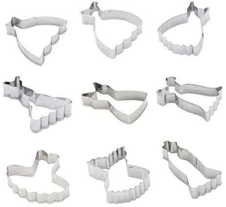 KICHOUSE 9 Stück Ausstechformen Rockform Edelstahl Kuchen Keks Formen Backset Für Festliche Anlässe Sicher Und Vielseitig
