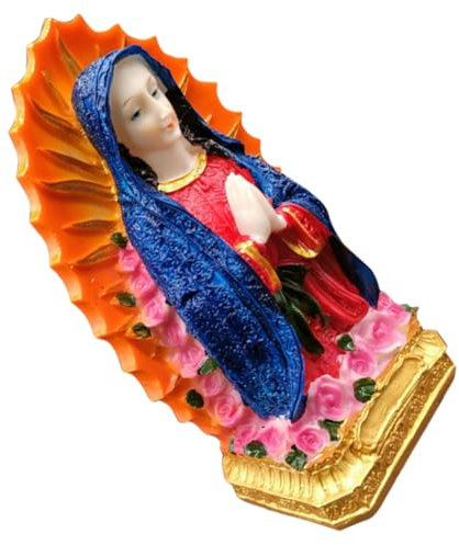 Cabilock Desktop Virgin Statue Elegante Harzfigur Der Heiligen Jungfrau Für Tischdekoration Widerstandsfähig Und Leicht Für Zuhause Büro Und Kirche Klassisches Design Detailreiche