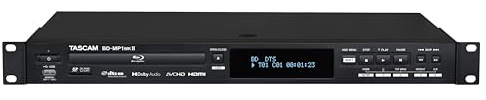 Tascam BD-MP1MK2 Reproductor de Blu-ray de montaje en rack de grado profesional con reproducción SD y USB