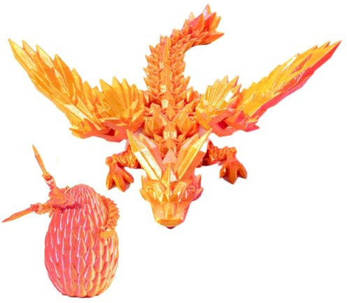 -Gedruckter Drache Im Ei, Gedrucktes Drachenei, Drachenei Mit Drache, Dracheneier mit Drachen im Inneren, Realistische Beweglicher Drachen Figuren, Gedrucktes Drachenei Zappelspielzeug