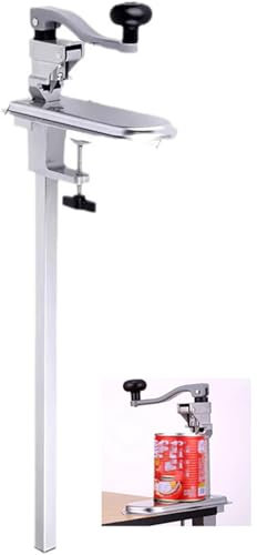 KHZKHC Commercial Can Opener, Manual Table Can Opener, Heavy Duty Tin Can Opener, 50cm Heightening Free Adjustment, Stainless Steel, For Restaurant, Hotel, Bar, Home