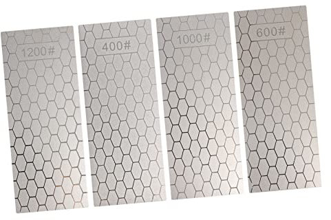 UKCOCO 4pezzi Affilacoltelli Diamantata Per Pietre Per Affilatura Design e Base Antiscivolo Per Chef e