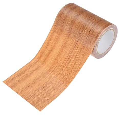 M METERXITY 1-Rouleau Ruban De Réparation Grain De Bois, 3.15in x 15ft Texturé Réaliste Auto-Adhésif Papier Contact Pour Meubles/Sols/Maison [Chêne Chocolat]
