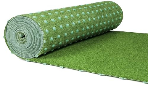 Internethandel Pfordt Kunstrasen 600x133 cm Grün, Rasenteppich mit Noppen, Outdoor Teppich wetterfest und pflegeleicht für Balkon, Terrasse und Garten