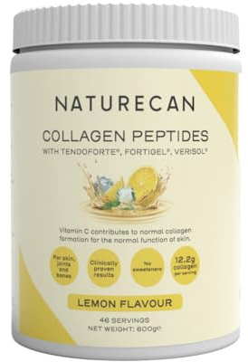 Naturecan Premium Kollagen Peptide Pulver, Für Haut und Gelenke, Zitrone 900g