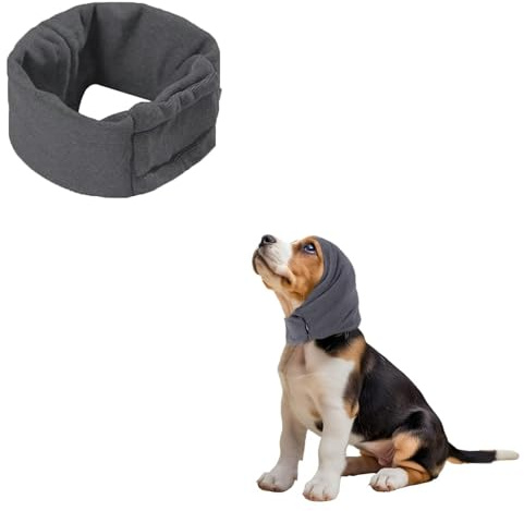 Beruhigende Ohrenschützer für Hunde Ohrenschützer Hund Einstellbare Haustier-Schlauchschal, Geeignet zur Linderung von Angstzuständen Warmhalten von Haustieren (33-39CM)