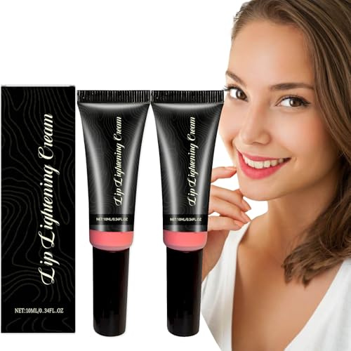 Lip Brightening Cream, Dark Lips, smokers lips, Moisturizing & Plumping Treatment to Reduce Pigmentation and Anti-Cracking, Enhances Lip Gloss, Long-Lasting Hydration, Lightweight Portable (2PCS)