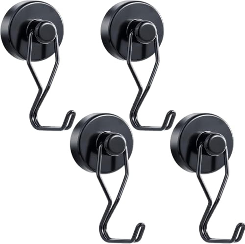 Fantalon 4pcs Magnets Extra Strong Magnetic Hooks 30 kg, extra forte, gancio magnetico per campeggio, officina, armadietto, gancio appendiabiti con magnete al neodimio