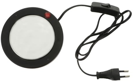 FOMIYES Mini Piastra Riscaldante Elettrica per Cera Design Sottile in Abs e Vetro Ceramico, per DIY Craft e Scioglimento Candele Uniforme