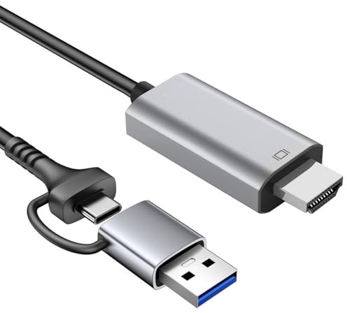 JDNH Videoaufnahmekarte USB + Typ C auf HDTV USB-Captures Device Convert Digital Converter für PC Laptop Gaming