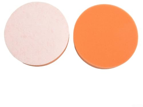 Jonikuper Flache Schwamm-Polierpads zum Polieren und Wachsen, kompatibel mit elektrischen oder pneumatischen Puffern und Polierern, Orange, wiederverwendbare Reinigung, 4 Stück