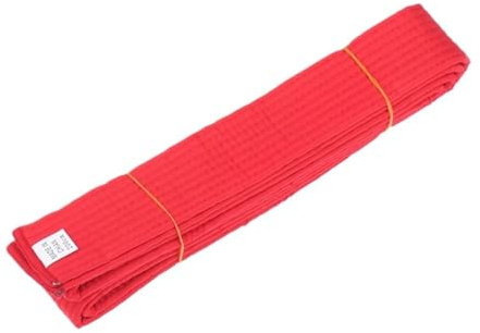 YXINAER Taekwondo Gürtel 1 Stück 200 cm Taekwondo-Gürtel Kampfsport Karate Judo Uniform Zubehör Baumwoll-Straßengürtel(Red)