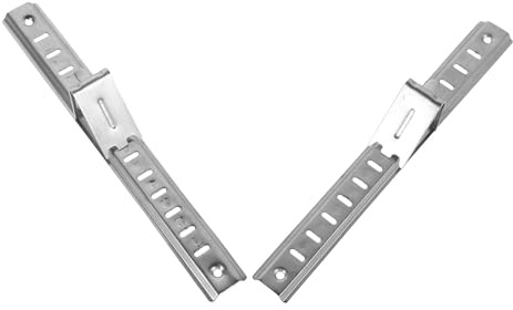 Veemoon Barras de Rejilla para Refrigerador de Acero Inoxidable de 20 Cm con Gancho, Soporte Ajustable para Estante de Congelador, Organizador Resistente y Accesorios para Frigorífico