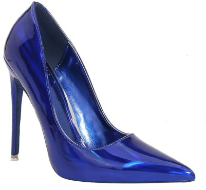 Mujer Zapatos de Tacón 12CM Brillo Degradado Cuero Lacado Reluciente Fiesta | Sexy Stilettos con Punta,Ideales para Eventos,Plateado,Dorado,Verde,Azul,Morado
