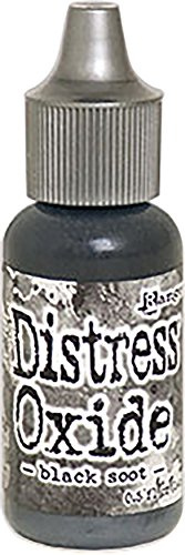 Ranger Black Soot Distress Oxide Re-Inker, Synthetisches Material, 2,5 x 2,5 x 7,2 cm