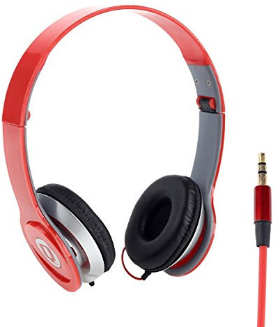 Cuffie linq02 m pieghevole cuffie on-ear 3, 5 mm di Jack per iPhone 6 6S 7 Plus/7, Samsung Galaxy S7 S6 S5 S4, iOS & Android Smartphone