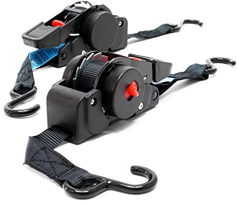 Correas de Amarre automáticas Set 2X Carga de tracción 100daN LGF 0,2 m LGL 1,8 m PES Asegurar Carga