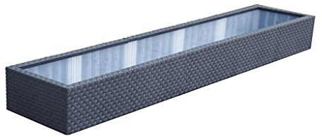 Rvlaugoaa BBGS Pflanzbox Im Freien, Balkon Gemüsetopf Plastik Blume Rechteckig Pflanztrog für Pflanzer Gemüse Kräuterhalter (Color : Style 1, Size : 195x39cm)