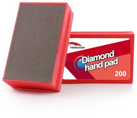 HOMESOM Galvanisierte Diamant-Handpolierpads 200 Körnung Glas Schleifpad Stein Marmor Keramik Hand DIY Werkzeug