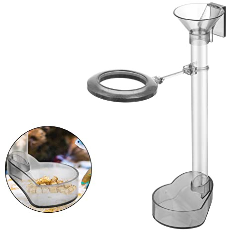 TIESOME Juego de tubos y platos de alimentación de camarones, tazón de alimentación de camarones con ventosa cepillo de limpieza de tubo de alimentación anillo de alimentación cuchara
