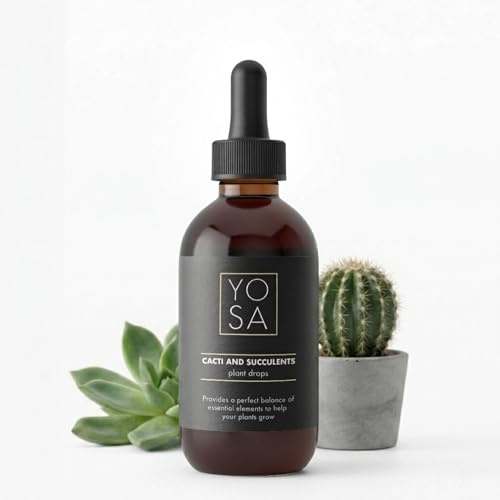 YOSA Cacti & Succulent Indoor Plant Food 100ml – Premium Houseplant Fertiliser for Cactus Plants, Cactus Food, Succulent Feed, Nutrients for Growth, Plant Food Liquid (NPK 4-8-5)