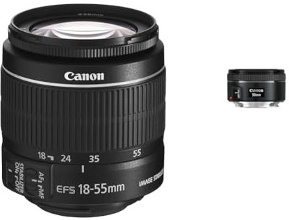 CANON Objectif EF-S 18-55mm is II & Objectif EF 50mm f/1,8 STM pour Monture EF (Portrait, Reportage)