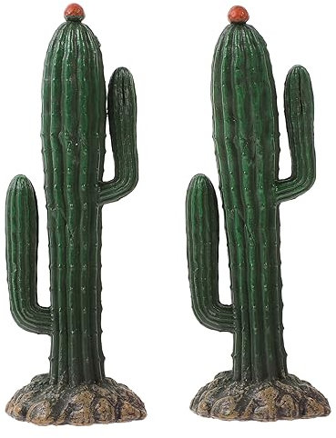 IMIKEYA 2pièces Figurines De Cactus Artificiels Décoration Miniature pour Intérieur Ornements Réalistes pour Bureau Salon Chambre Cuisine Faciles à Placer Entretien