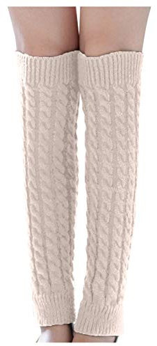 Kswlwccpp Stulpen Damen, Extra Weit Gestrickt Winter Weich Leg Warmers Stulpen Warm Dünn Lang Bequem Bein Stulpen Stulpensocken XXl Flauschig Beinstulpe Beinwärmer